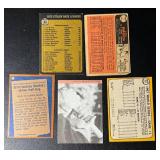 Lou Brock 5 Card Vintage Baseball Lot