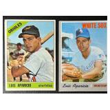Luis Aparicio 2 Baseball Card Lot 1966 and 1970