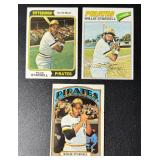 Willie Stargell 3 Card Vintage Baseball Lot 1972, 1974, 1977