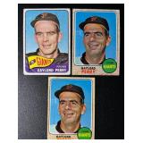 Gaylord Perry 3 Card Vintage Baseball Lot 1965 and 1968