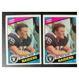 2 Howie Long RCs 1984 Topps #111 Rookie Football Cards