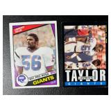 Lawrence Taylor 1984 and 1985 Topps Football Cards
