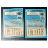 Dan Marino and John Elway 1988 Topps Football Cards