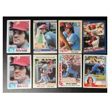 Pete Rose 8 Card Vintage Baseball Lot