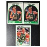 Larry Bird 3 Card Basketball Lot