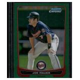 Joe Mauer   2012 Bowman Chrome Green Refractors #170 Minnesota Twins Baseball Card