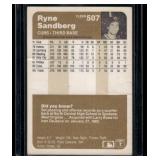 Ryne Sandberg RC  1983 Fleer #507 Chicago Cubs Baseball Card