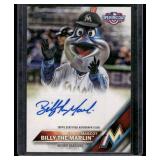 Miami Marlins Billy The Marlin Mascot Auto   2016 Topps #404 Miami Marlins Baseball Card