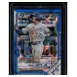 Bobby Witt Jr.   2021 Bowman Chrome Prospects BlueRefractor #BCP-1 Kansas City Royals Baseball Card