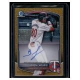 Byron Chourio Auto   2025 Bowman Chrome #BMA-BC Minnesota Twins Baseball Card