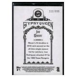 Joe Mauer SP  212/999 2011 Topps Gypsy Queen Framed Paper #31 Minnesota Twins Baseball Card