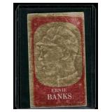 Ernie Banks   1965 Topps Embossed #58 Chicago Cubs Baseball Card