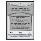 Manny Machado  90/150 2025 Topps Tribute #31 San Diego Padres Baseball Card