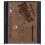 Johan Santana Relic   2006 Flair Showcase Stitches #SS-JS Minnesota Twins Baseball Card
