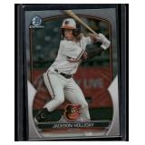 Jackson Holliday RC  2023 Bowman Draft Chrome Refractors #BDC-118 Baltimore Orioles Baseball Card