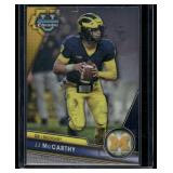 JJ McCarthy RC  2023 Bowman University Chrome #124 Michigan Wolverines Football Card