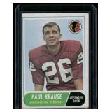 Paul Krause   1968 Topps #166 Washington Redskins Football Card