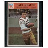 Paul Krause   1966 Philadelphia #186 Washington Redskins Football Card