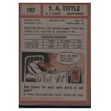 Y.A. Tittle   1962 Topps #102 New York Giants Football Card