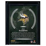 J.J. McCarthy RC  2024 Donruss Optic Rookie Recruits #11 Minnesota Vikings Football Card