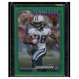 Chris Johnson GReen Refractor  31/99 2024 Topps Chrome #191 Tennessee Titans Football Card