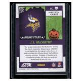 J.J. McCarthy RC  2024 Score-A-Treat Rising Stars #19 Minnesota Vikings Football Card