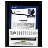 Ja Morant RC  2019 Hoops #297 Memphis Grizzlies Basketball Card