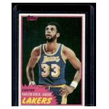 Kareem Abdul-Jabbar   1981 Topps #20 Los Angeles Lakers Basketball Card