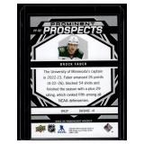 Brock Faber RC  2023 Parkhurst Prominent Prospects #PP-BF Minnesota Wild Hockey Card