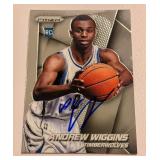 Andrew Wiggins On-Card Auto RC 2014-15 Prizm #251 Minnesota Timberwolves Basketball Card