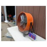 30 Maxair Pro floor fan on wheels. As shown.