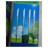 New 10 in total solar garden lights. As shown.