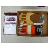 Flat of gloves & hankey