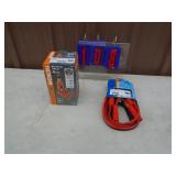 New Workin 4 ton bottle jack & booster cables. As shown.