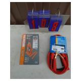 New Workin 4 ton bottle jack & booster cables. As shown.