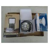 Flat of camping light/recessed light & works light. As shown.