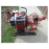 Homelite 3 gas trash pump. Cast iron with spare housing. Tested & works. As shown.