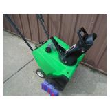 Lawn Boy 320E snow thrower. Electric start. Good condition. Tested & works. As shown.