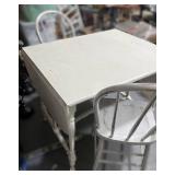 Shabby Chic Drop Leaf Table and Chairs Plus Two extra Chairs Great Condition