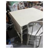 Shabby Chic Drop Leaf Table and Chairs Plus Two extra Chairs Great Condition