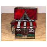 1995 Franklin Mint Coca Cola Stained Glass Soda Fountain Lighted House