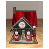 1997 Franklin Mint Coca-Cola Stained Glass Gas Station Lighted House