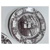 3 Italian Made Ship Plates