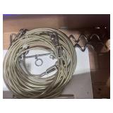 Two Dog Tie Out Screws and Two Tie Out Cables