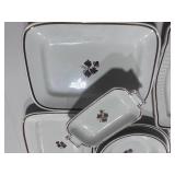 6 Pieces of Alfred Meakin Tea Leaf Serving Dishes