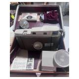 Vintage Polaroid Land Camera The 800 Model w/Leather Case, Accessories and Wink-Light