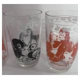 Set of 4 Hazel Atlas Swanky Swig Juice Glasses Kiddie Kup