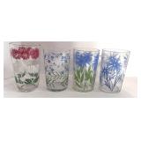 Set of 4 Vintage Juice Glasses
