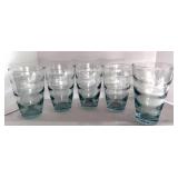 Set of 5 Libbey Ripple Aqua Drink Glasses