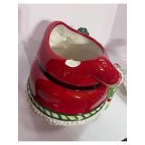 Fitz and Floyd Santa Cookie Jar Chip on Rim